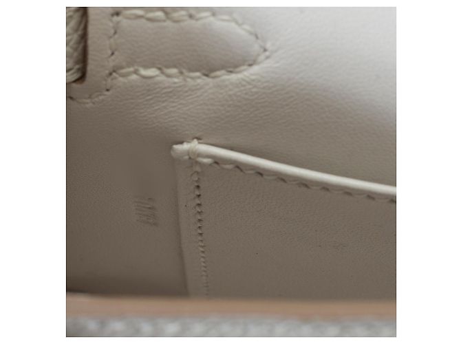 Hermès Sac HERMES Kelly Mini en Cuir Gris - 102072 - vue 8