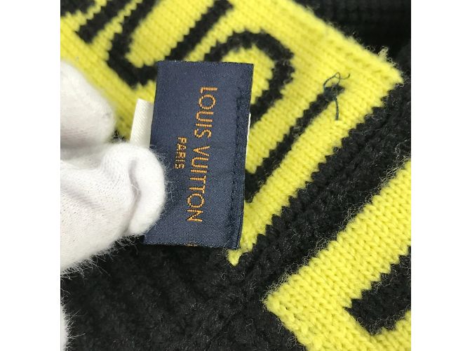 Sciarpa Infinity in Lana Bicolore Louis Vuitton Nero Giallo - vista 13