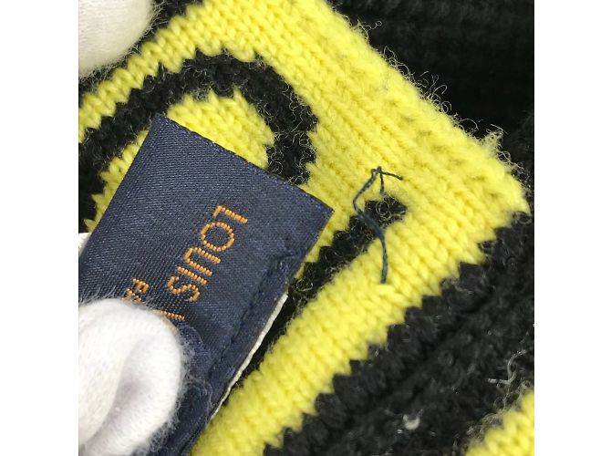 Sciarpa Infinity in Lana Bicolore Louis Vuitton Nero Giallo - vista 14
