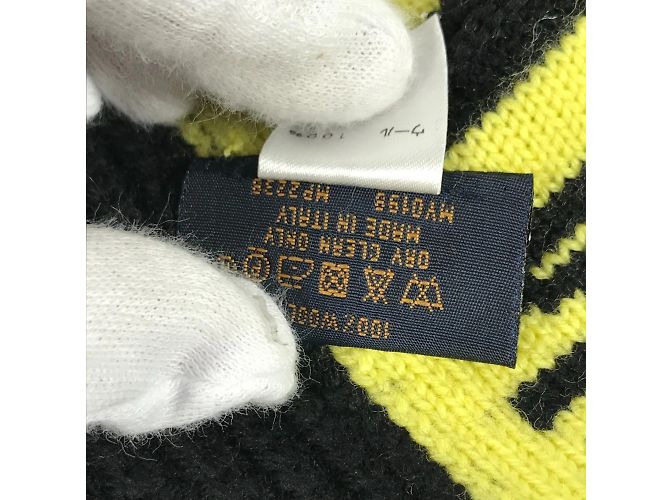 Sciarpa Infinity in Lana Bicolore Louis Vuitton Nero Giallo - vista 15