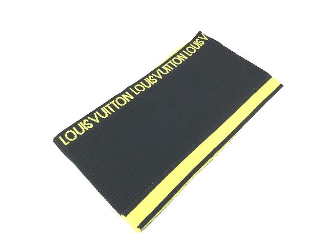 Sciarpa Infinity in Lana Bicolore Louis Vuitton Nero Giallo - vista 2