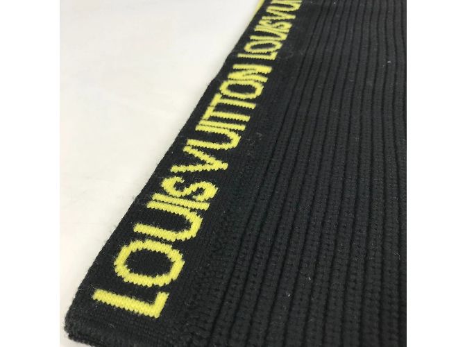 Sciarpa Infinity in Lana Bicolore Louis Vuitton Nero Giallo - vista 3
