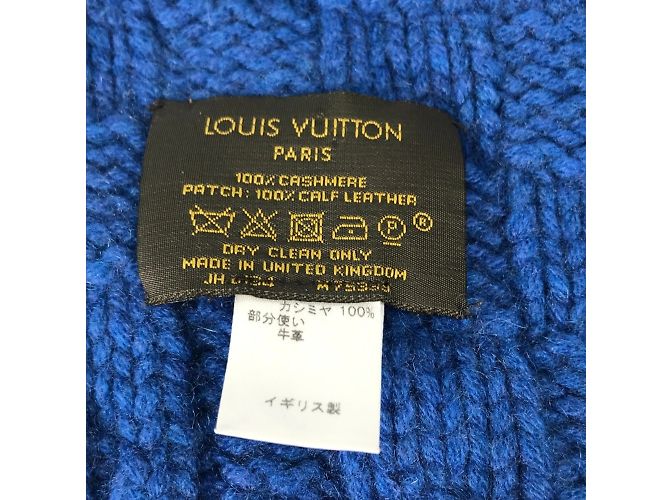 Sciarpa in cashmere Louis Vuitton Blu - vista 8