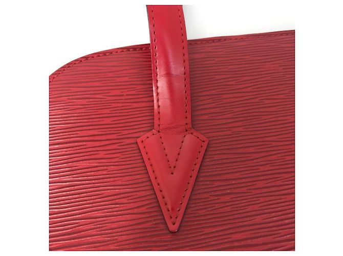 Borsa a spalla in pelle Epi Louis Vuitton Rosso - vista 14