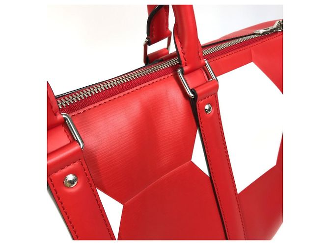 Borsa Boston in pelle Epi Louis Vuitton Rosso - vista 10