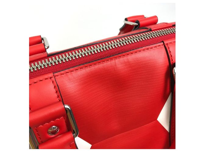 Borsa Boston in pelle Epi Louis Vuitton Rosso - vista 9