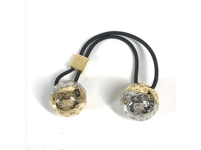 Elastico per capelli Nanogram Planet LV di Louis Vuitton Argento D'oro - vista 3