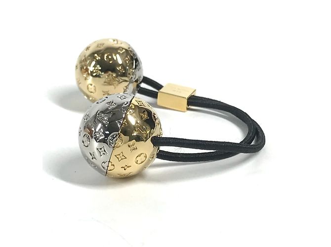 Elastico per capelli Nanogram Planet LV di Louis Vuitton Argento D'oro - vista 4