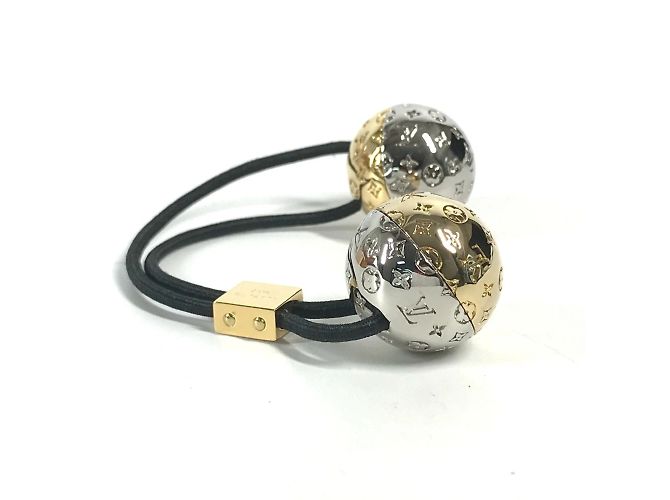 Elastico per capelli Nanogram Planet LV di Louis Vuitton Argento D'oro - vista 5