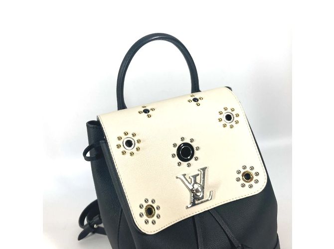 Zaino Lockme di Louis Vuitton Nero Bianco - vista 4