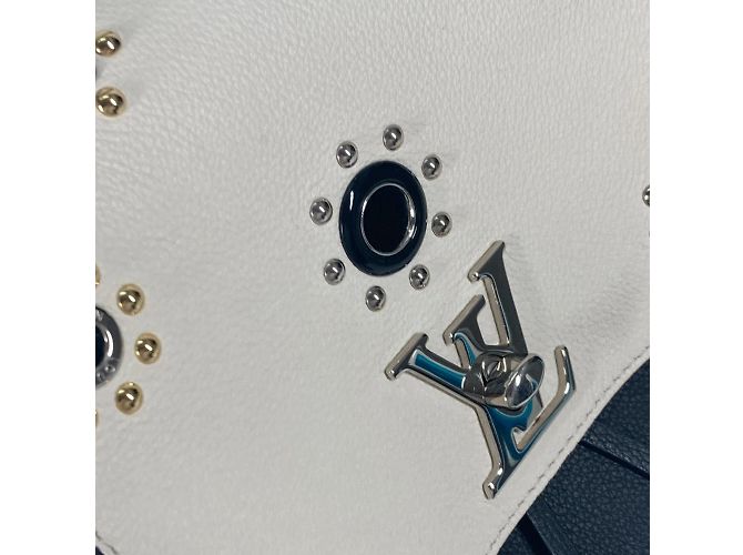 Zaino Lockme di Louis Vuitton Nero Bianco - vista 8
