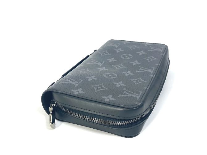Zippy Louis Vuitton Monogram Eclipse Long Wallet Black - view 3