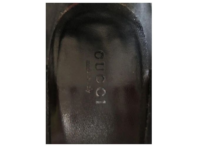 Pumps a piattaforma in suede nero con dettaglio zip GUCCI - vista 8