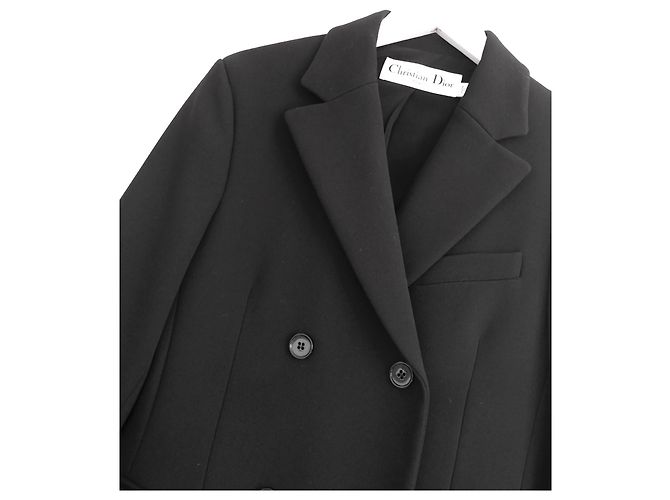 Dior x Raf Simons Autunno 2015 Giacca Bar Lunga Nera Nero - vista 4
