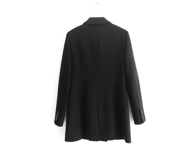 Dior x Raf Simons Autunno 2015 Giacca Bar Lunga Nera Nero - vista 5