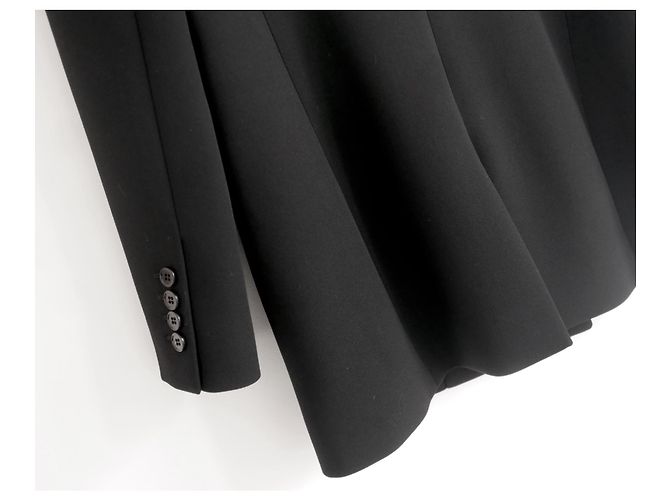 Dior x Raf Simons Autunno 2015 Giacca Bar Lunga Nera Nero - vista 7