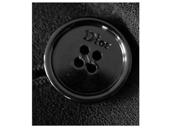 Dior x Raf Simons Autunno 2015 Giacca Bar Lunga Nera Nero - vista 8