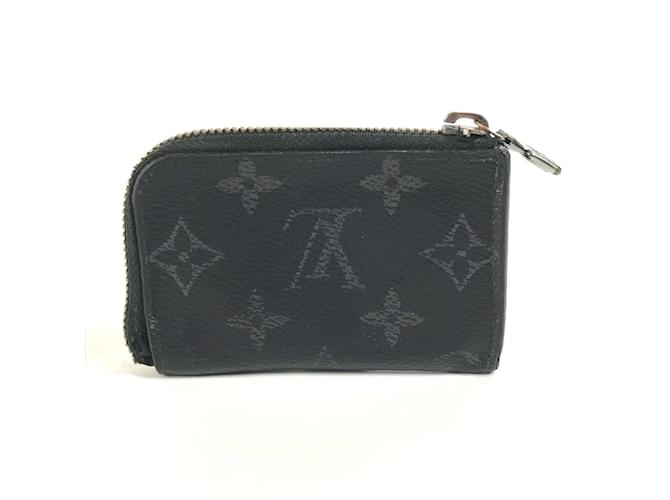 Portamonete Louis Vuitton Monogram Eclipse Nero - vista 2
