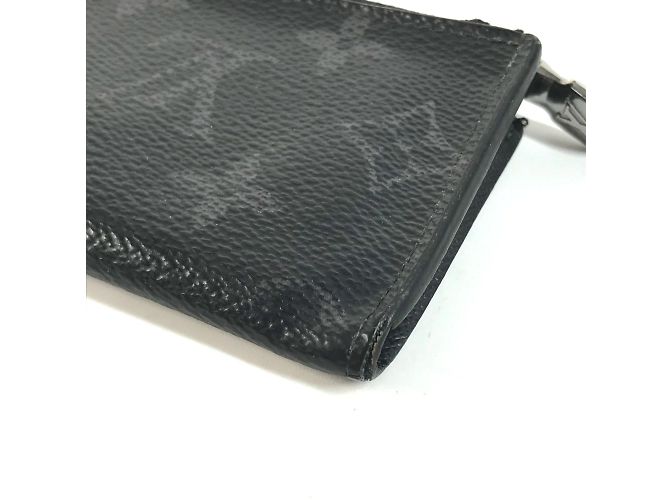 Portamonete Louis Vuitton Monogram Eclipse Nero - vista 7