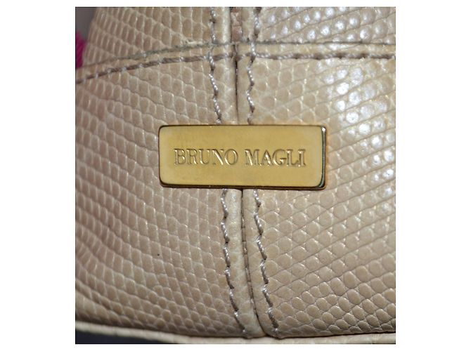 Borsa a mano Bruno Magli in pelle beige - vista 3