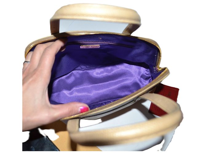 Borsa a mano Bruno Magli in pelle beige - vista 6