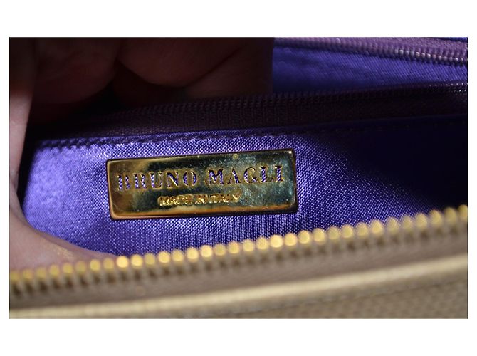 Borsa a mano Bruno Magli in pelle beige - vista 7