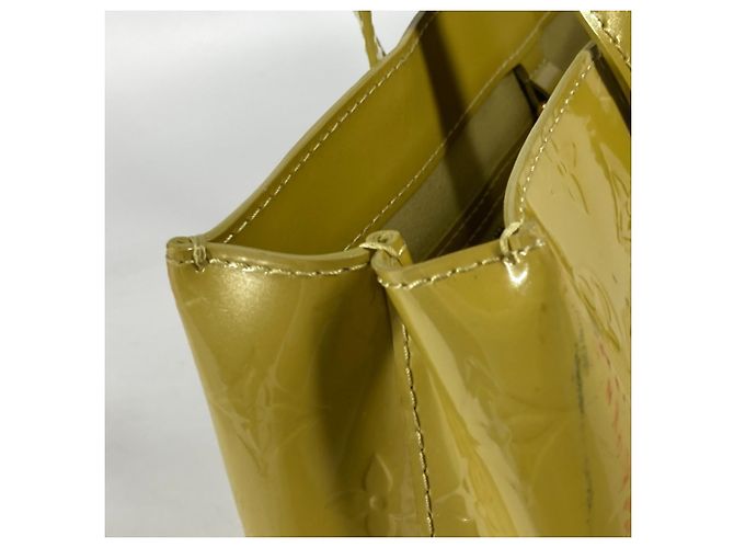 Borsa Tote Louis Vuitton Monogram Vernis Wilshire PM Giallo - vista 11