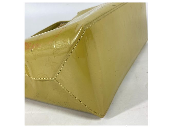 Borsa Tote Louis Vuitton Monogram Vernis Wilshire PM Giallo - vista 6
