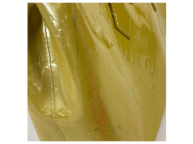 Borsa Tote Louis Vuitton Monogram Vernis Wilshire PM Giallo - vista 7