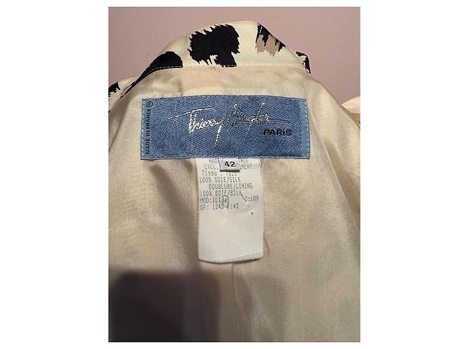 Blazer Thierry Mugler de seda estampado leopardo marrón Castaño - vista 6