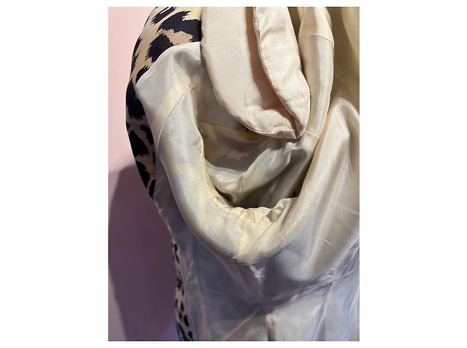 Blazer Thierry Mugler de seda estampado leopardo marrón Castaño - vista 7