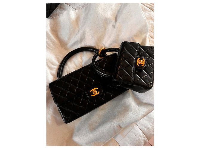 Borsa Twin Flap Chanel Nero - vista 4