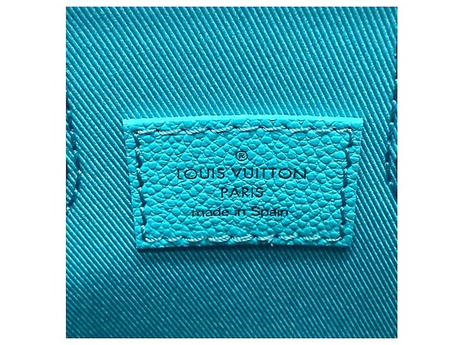 Borsa a Spalla Sac Plat XS Damier Checkerboard Louis Vuitton Blu - vista 10