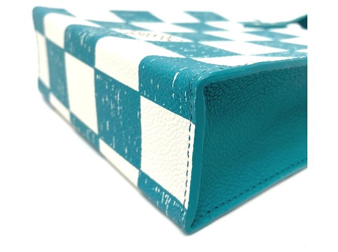 Borsa a Spalla Sac Plat XS Damier Checkerboard Louis Vuitton Blu - vista 3