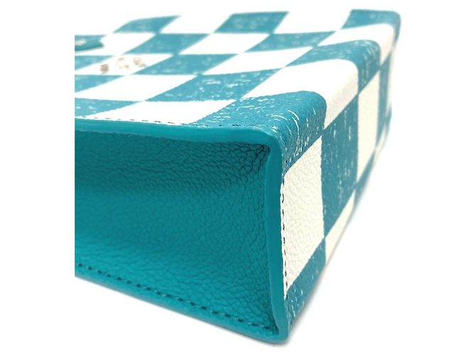 Borsa a Spalla Sac Plat XS Damier Checkerboard Louis Vuitton Blu - vista 5