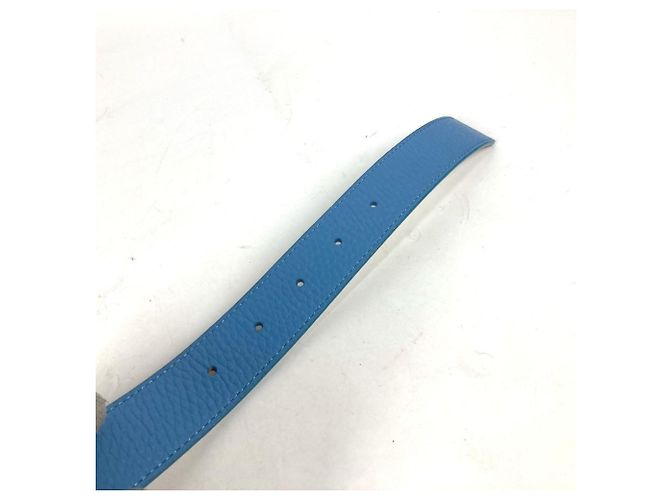 Reversibler bicolor LV Gürtel mit Louis Vuitton Schnalle Weiß Blau - Ansicht 7