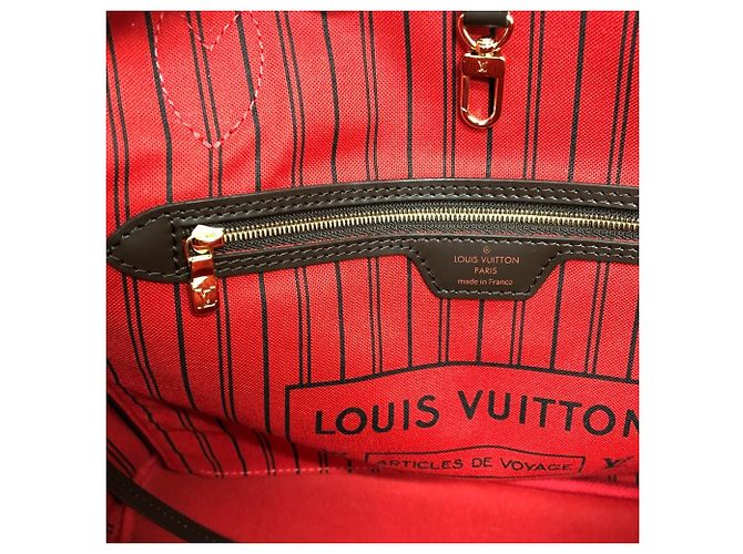 Borsa tote Louis Vuitton Neverfull MM Marrone - vista 13