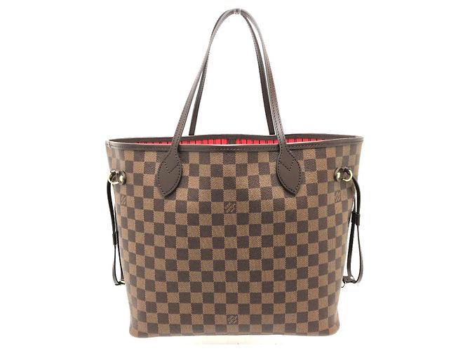 Borsa tote Louis Vuitton Neverfull MM Marrone - vista 2