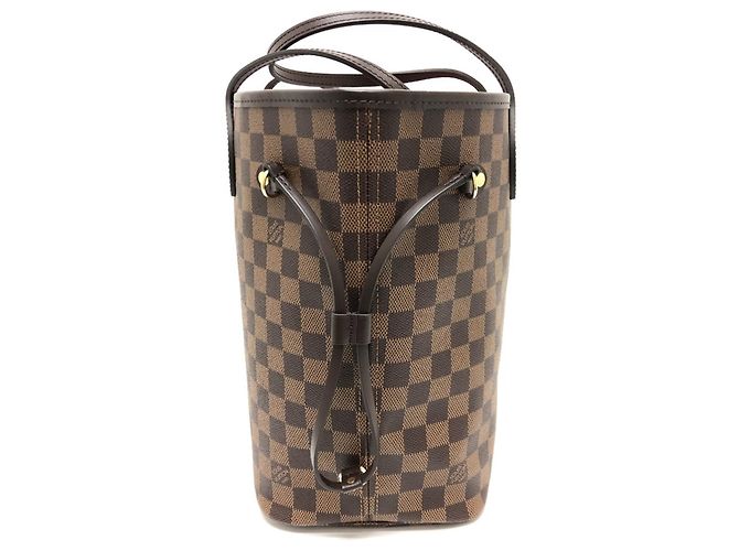 Borsa tote Louis Vuitton Neverfull MM Marrone - vista 3