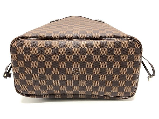 Borsa tote Louis Vuitton Neverfull MM Marrone - vista 4