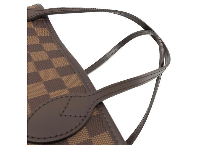 Borsa tote Louis Vuitton Neverfull MM Marrone - vista 7