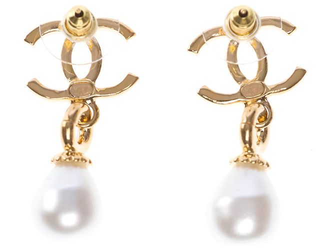 Gioielli CHANEL CC in Perla Bianca - 101538 Bianco - vista 3