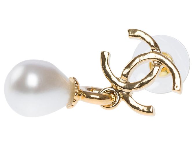 Gioielli CHANEL CC in Perla Bianca - 101538 Bianco - vista 4