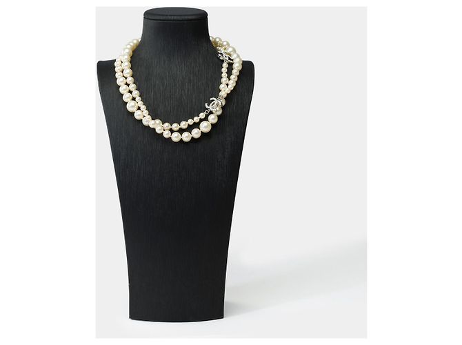 Gioielli CHANEL in Perla Bianca - 101452 Bianco - vista 2