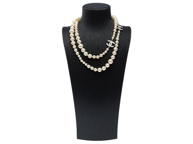 Gioielli CHANEL in Perla Bianca - 101452 Bianco - vista 3