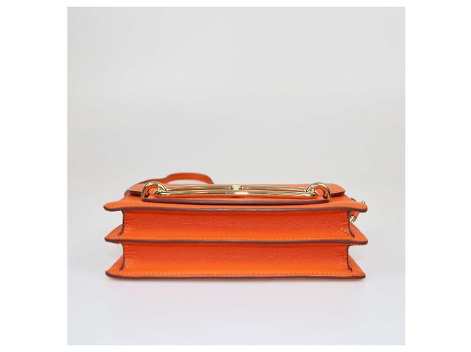 Hermès Borsa Mini Roulis Evercolor Arancione Hermes - vista 4