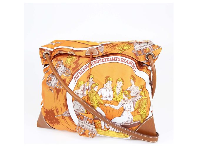 Hermès Borsa Silky City Hermes Gioco degli Omnibus e Dames Bianche - vista 2
