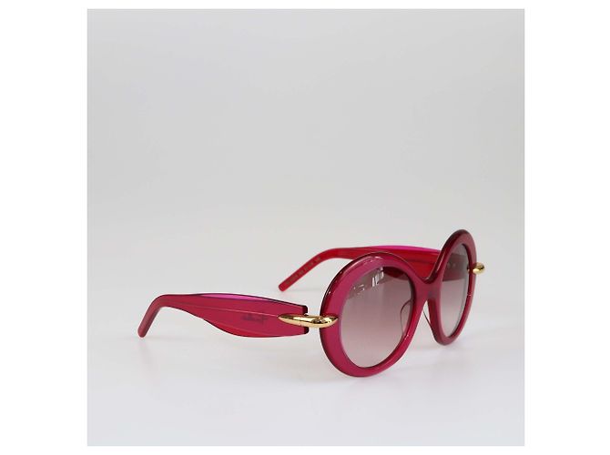 Pomellato Pink Round Oversized Sunglasses - vue 2