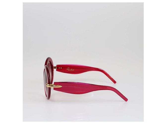 Pomellato Pink Round Oversized Sunglasses - vue 4