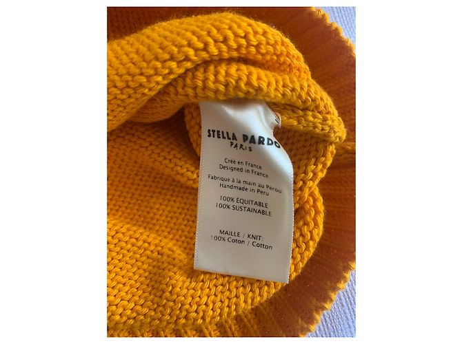Autre Marque Top de punto Stella PARDO de algodón naranja con mangas abullonadas - vista 9